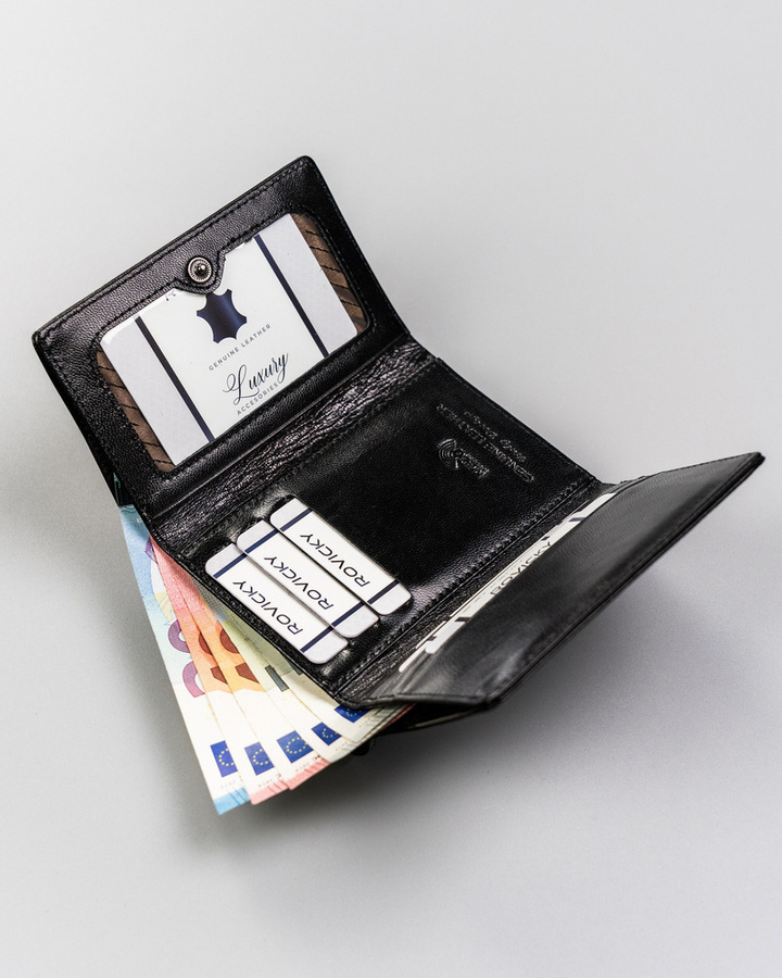Portfel damski skórzany 15-09-CIS-3276 BLACK