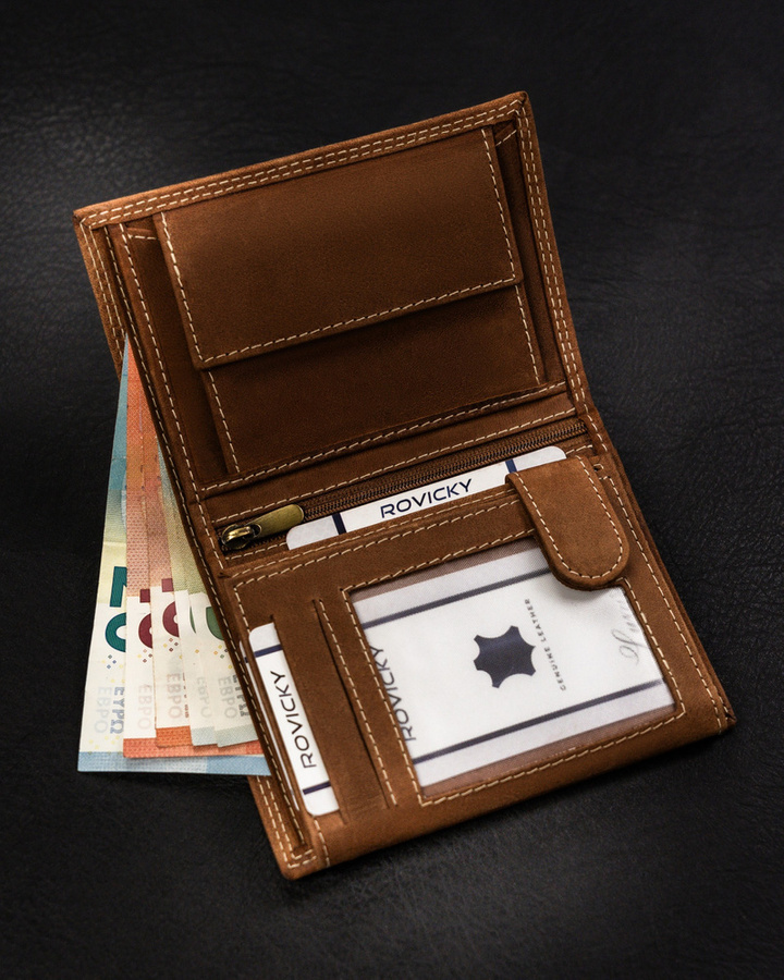 Leather wallet RFID ALWAYS WILD N4-CHM-BOU