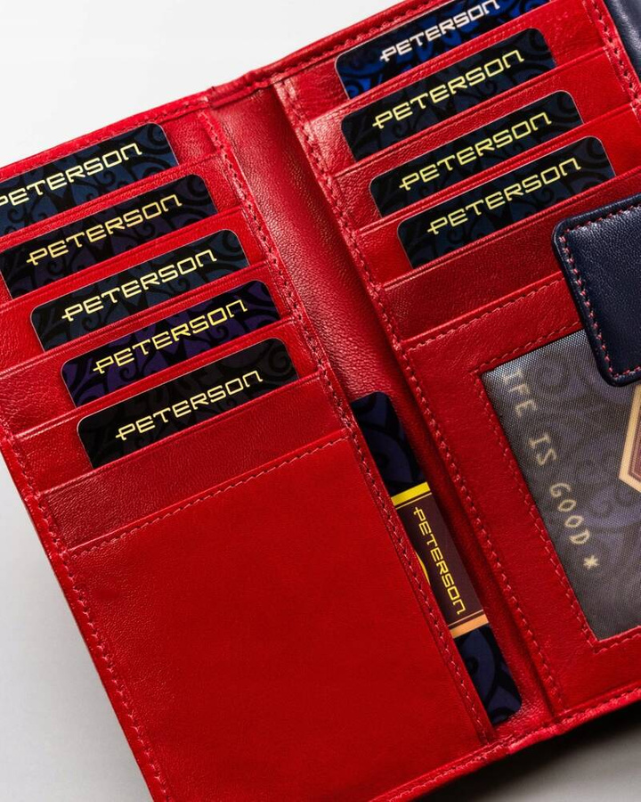 Leather wallet RFID PETERSON PTN KA-19