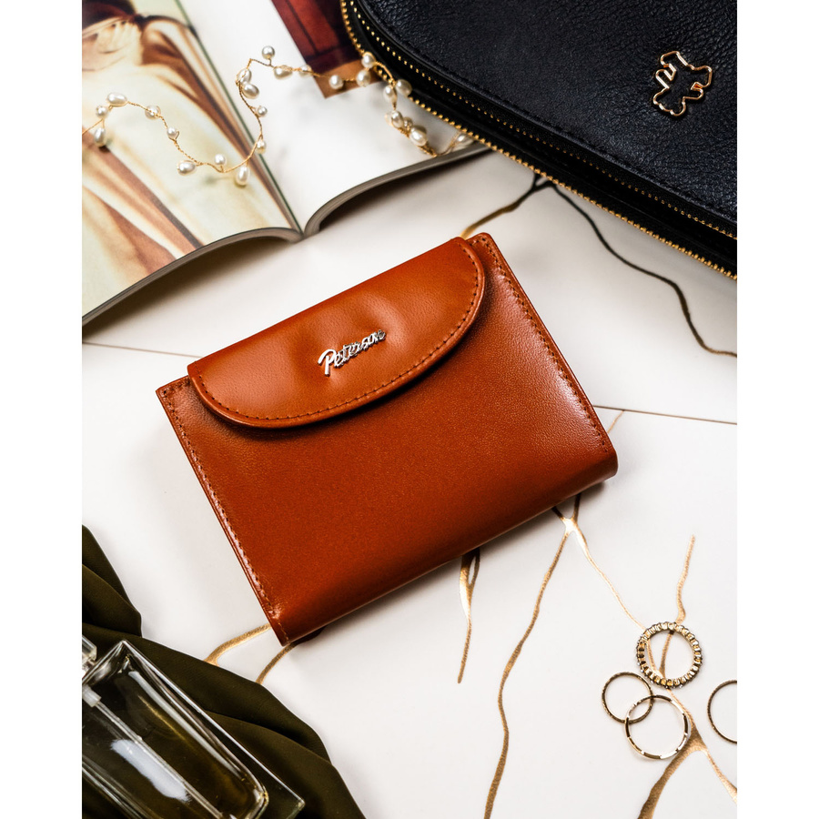 Leather wallet RFID PETERSON PTN RD-357-NGV-M
