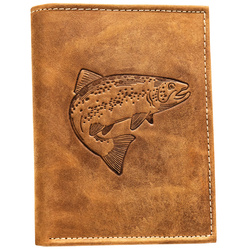 Leather wallet RFID N4-CHM-FISH-BL