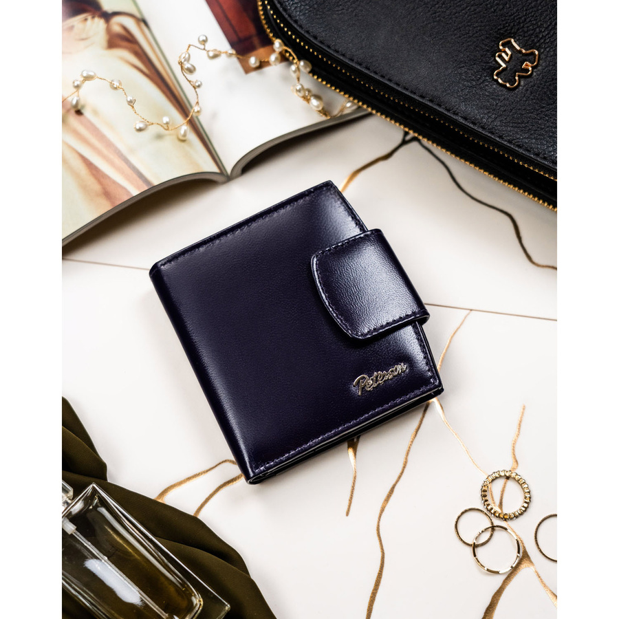 Leather wallet RFID PETERSON PTN RD-314-NGV-M