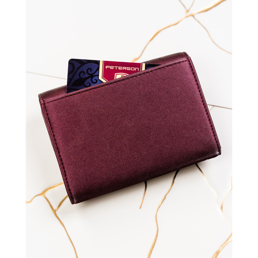 Leather and leatherette wallet RFID PETERSON PTN PS445-HNL