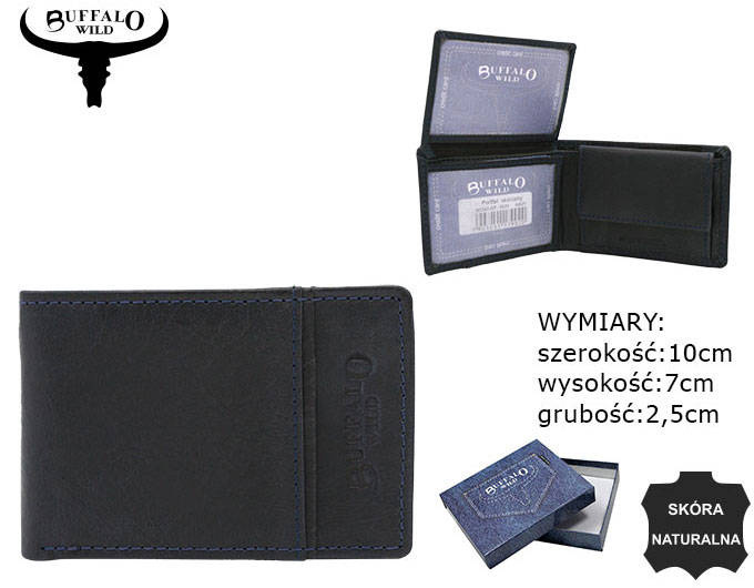 Leather wallet RFID BUFFALO WILD N1240-HP