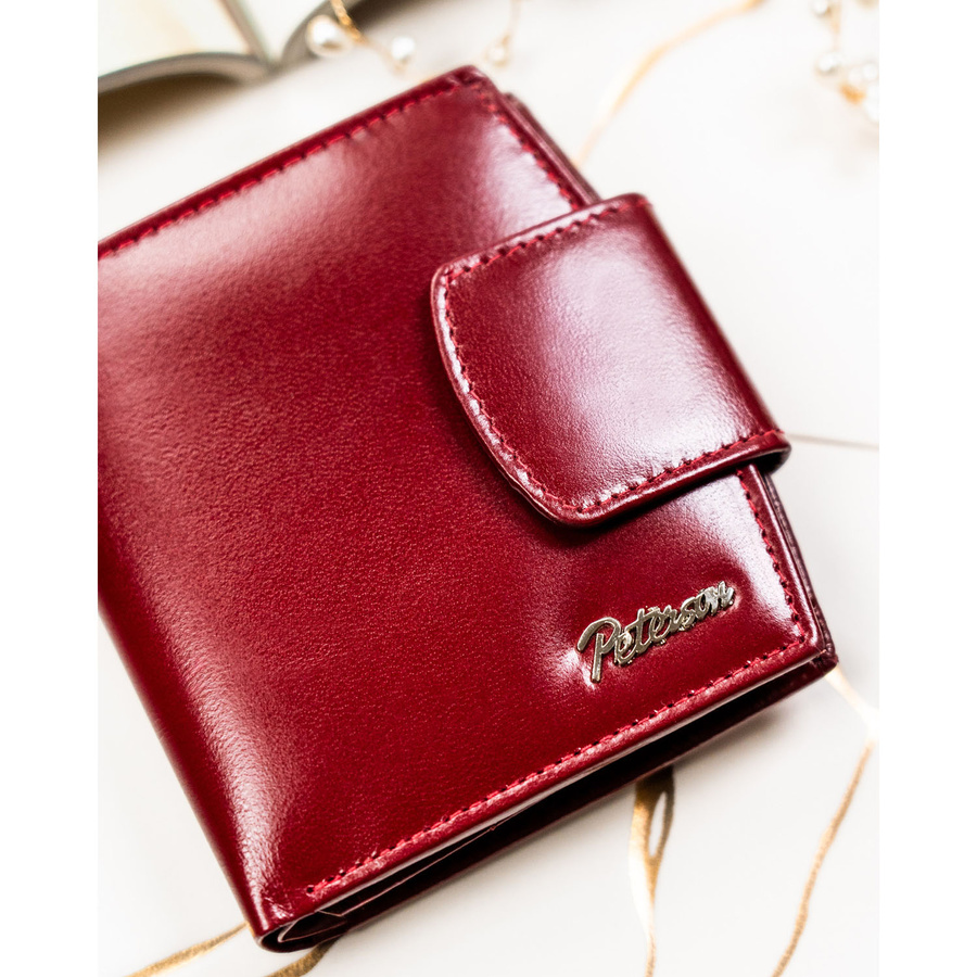 Leather wallet RFID PETERSON PTN RD-314-NGV-M