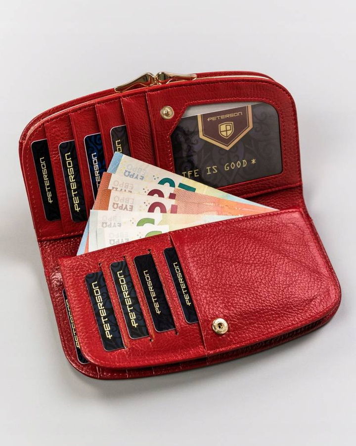 Leather's wallet RFID PETERSON PTN 42123-SG