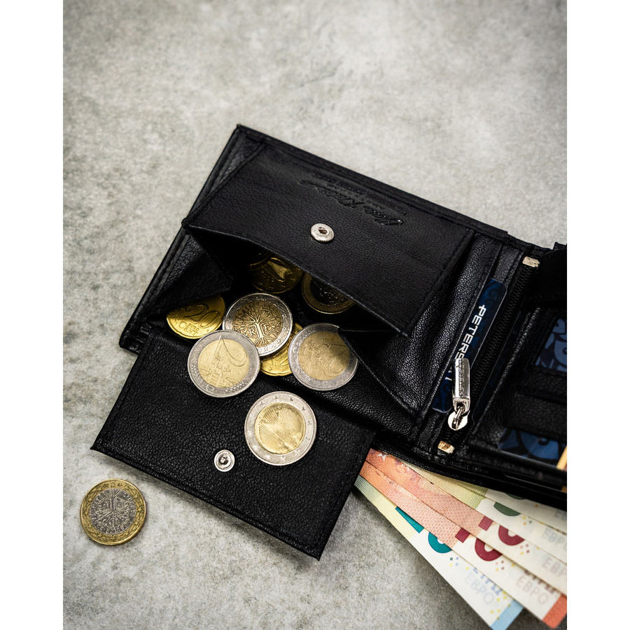 Leather wallet RFID PETERSON PTN N992-DOT