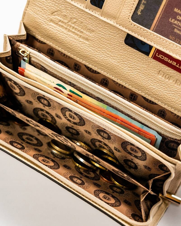 Leather wallet RFID PETERSON PTN 1N-409