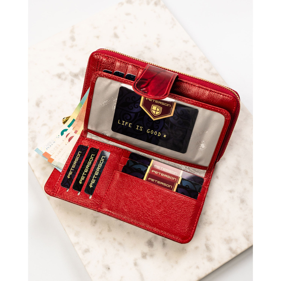 Leather wallet RFID PETERSON PTN 76116-BF