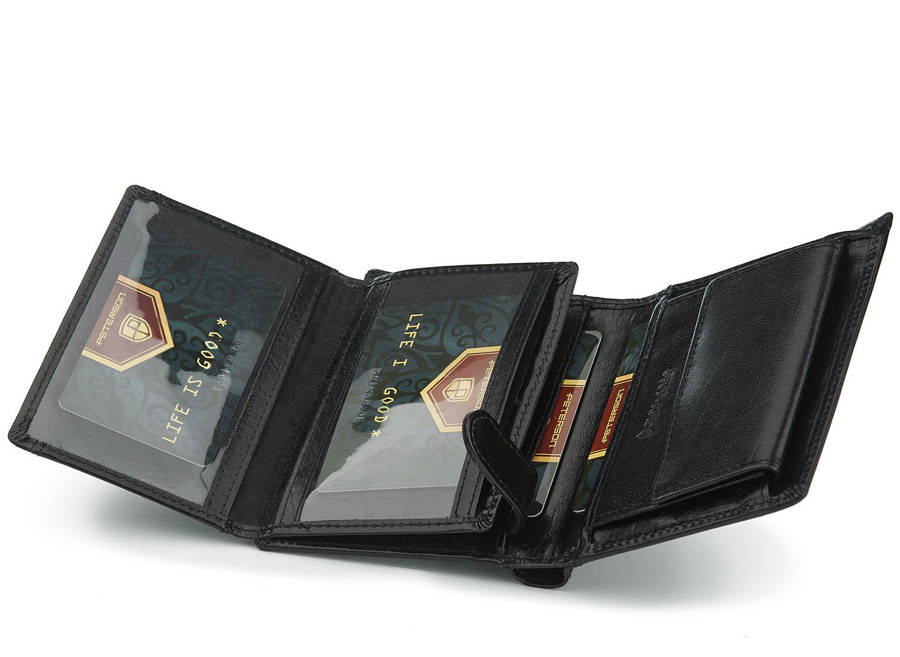 Leather men wallet PETERSON PTN 348 2-1-1