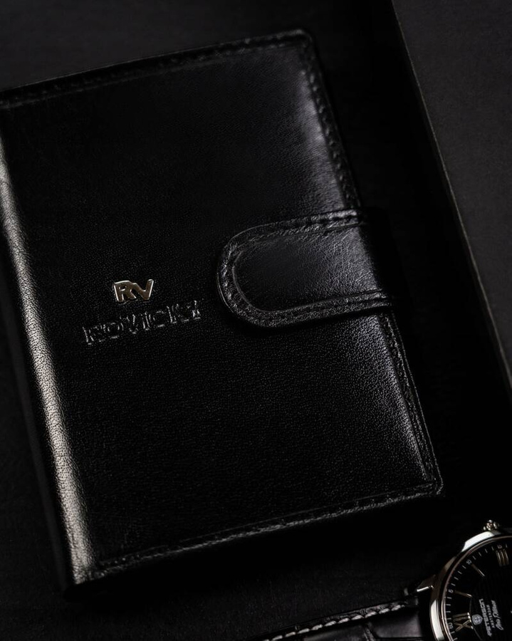 Leather wallet RFID ROVICKY RV-7680272-9-BCA