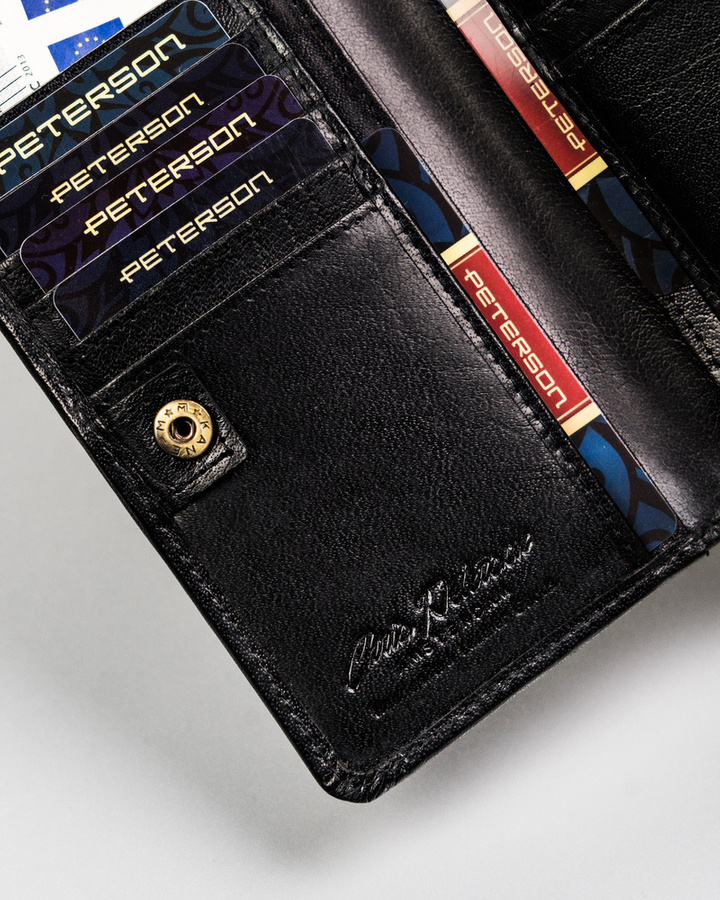 Leather's wallet RFID PETERSON PTN 2550-BO