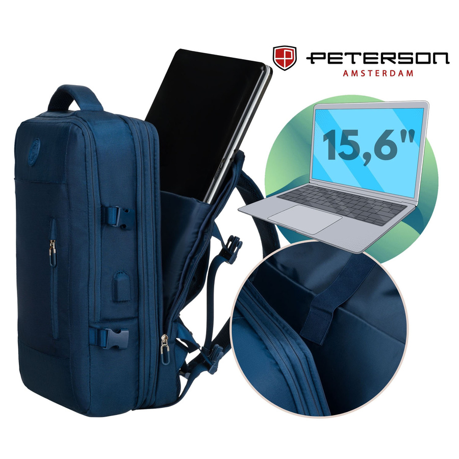 Polyester bagpack PETERSON PTN 24421