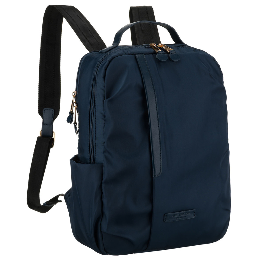 Dámsky tmavomodrý batoh z nylonu s uchytením na kufor – Peterson