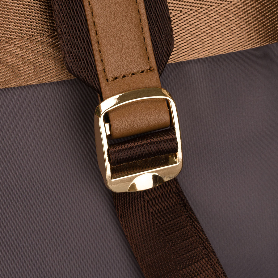 Szary, miejski plecak damski z nylonu - Peterson