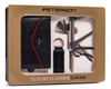 Leather wallet+pocket knife+key ring set PETRSON PTN ZM63