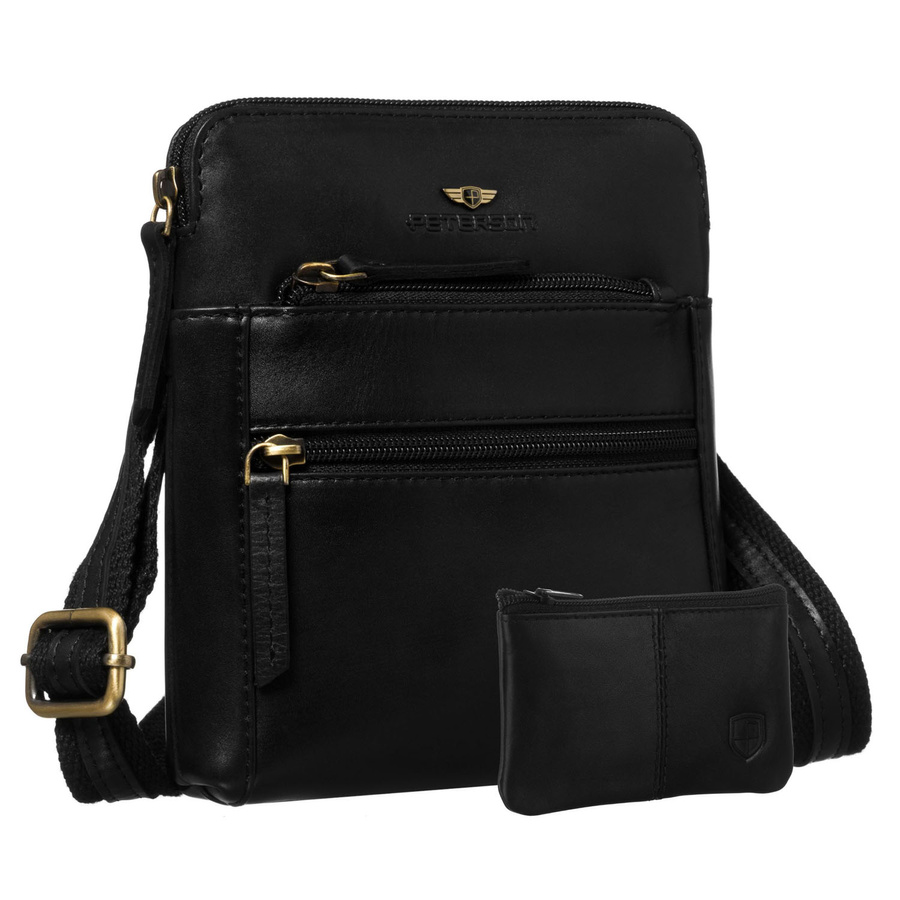 Elegantná čierna pánska kožená crossbody taška – štýlový doplnok na každý deň