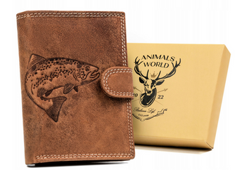 Leather wallet RFID ALWAYS WILD N4L-CHM