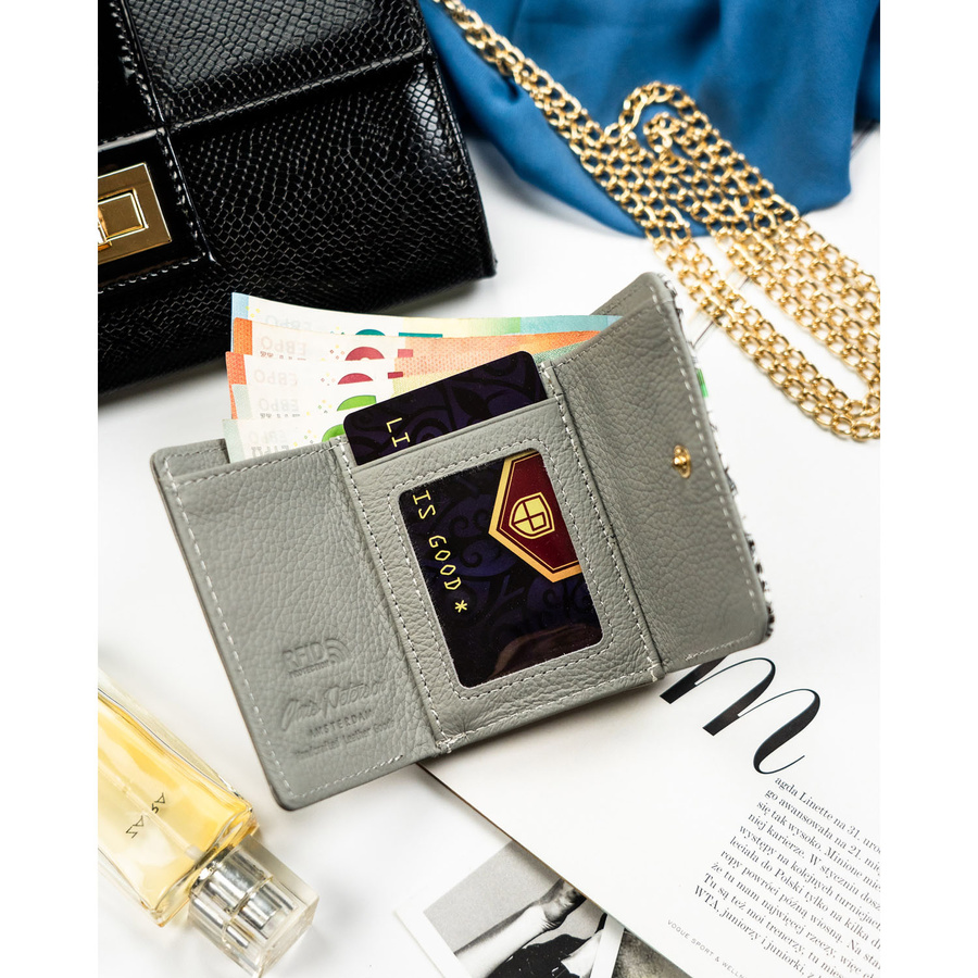 Leather wallet RFID PETERSON PTN PH32-LFL-7285 GR