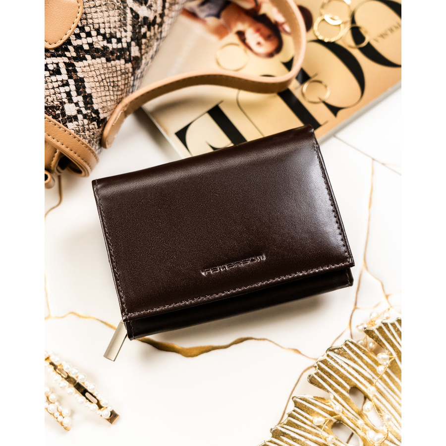 Leather wallet RFID PETERSON PTN RD-02-NGV