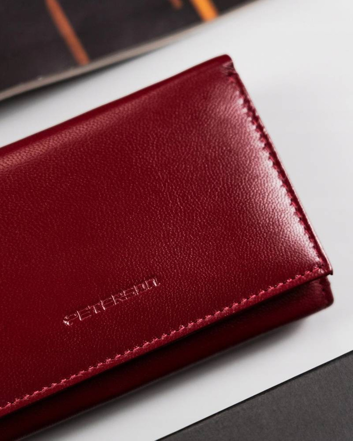 Leather wallet RFID PETERSON PTN RD-22-GCL