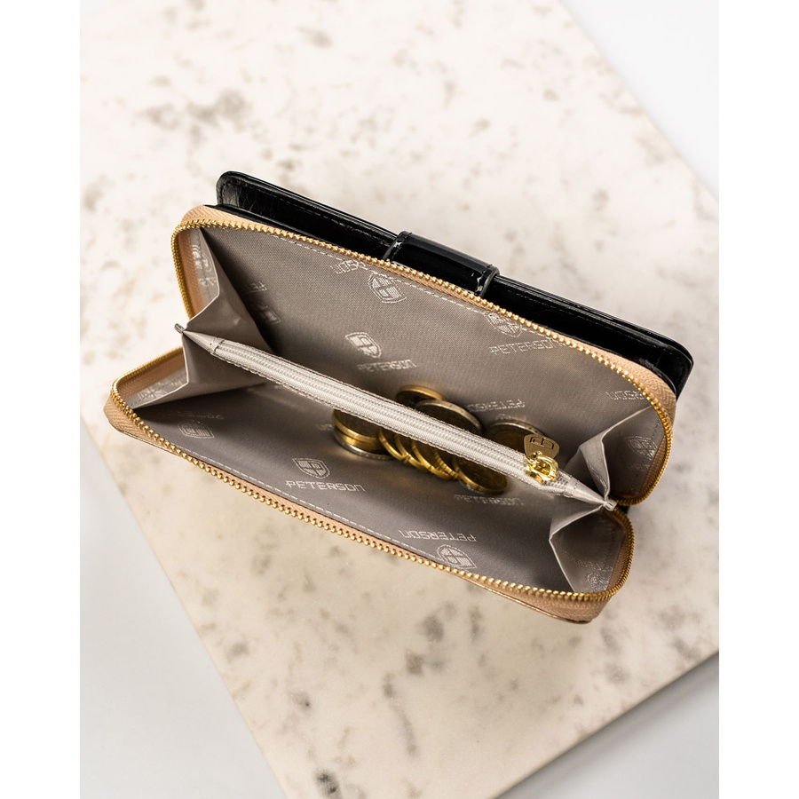 Leather wallet RFID PETERSON PTN LJ-76116