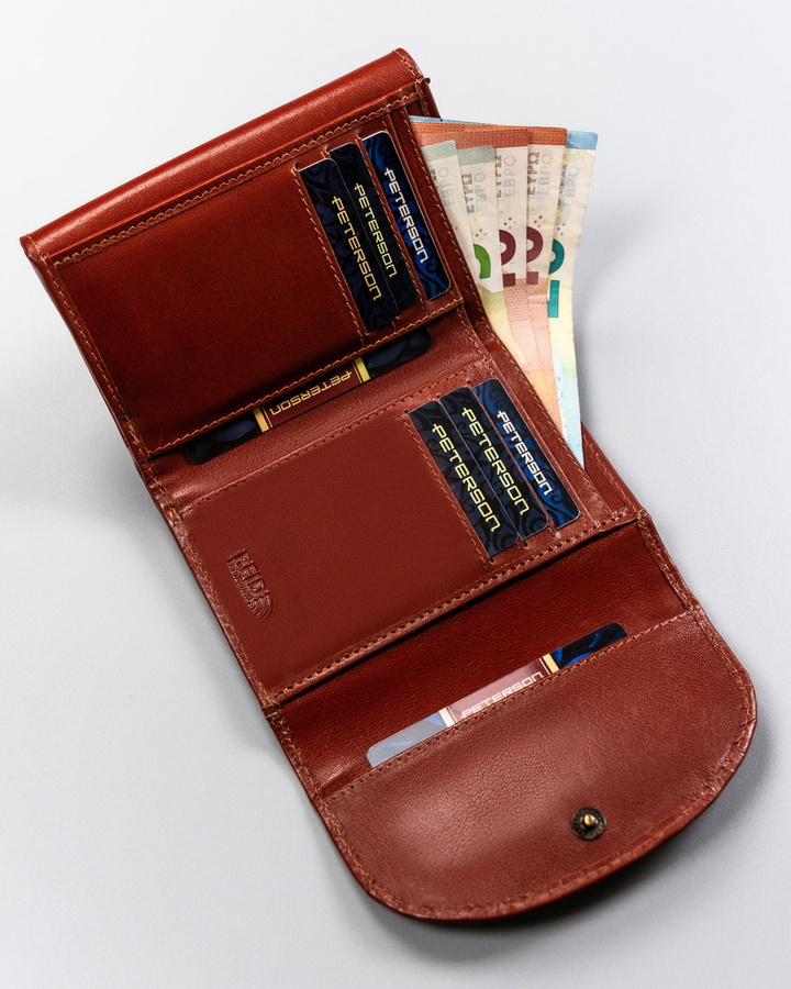 Leather's wallet RFID PETERSON PTN 116-BO