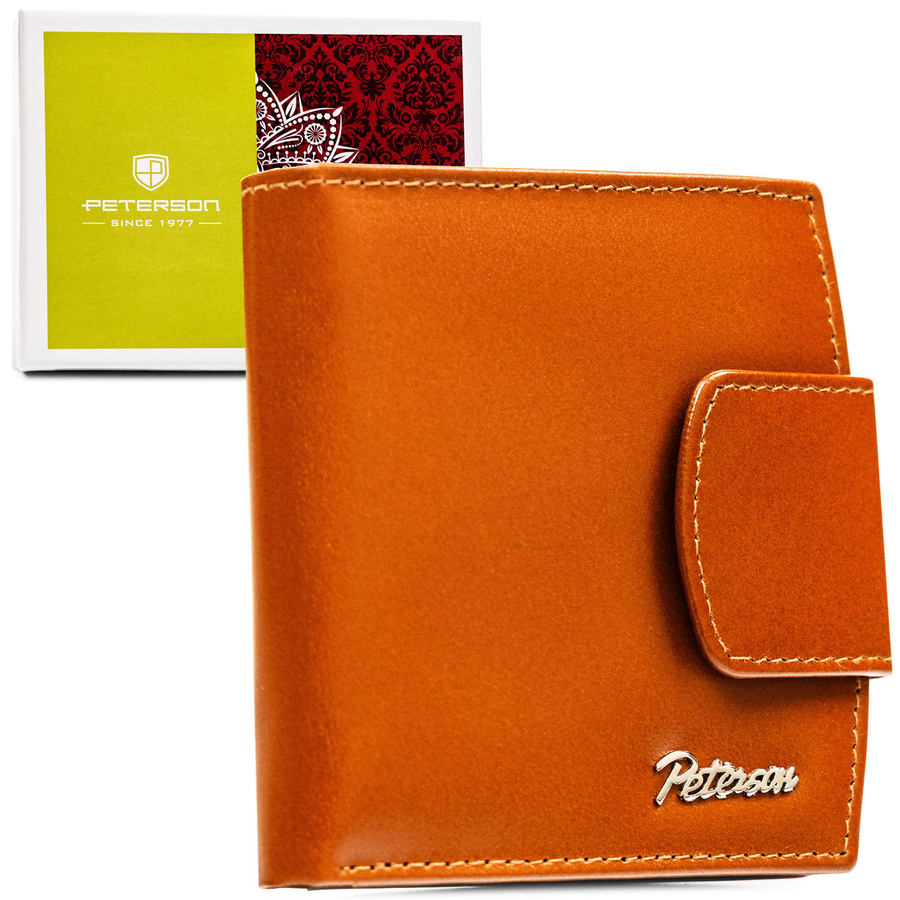 Leather wallet RFID PETERSON PTN RD-314-NGV-M