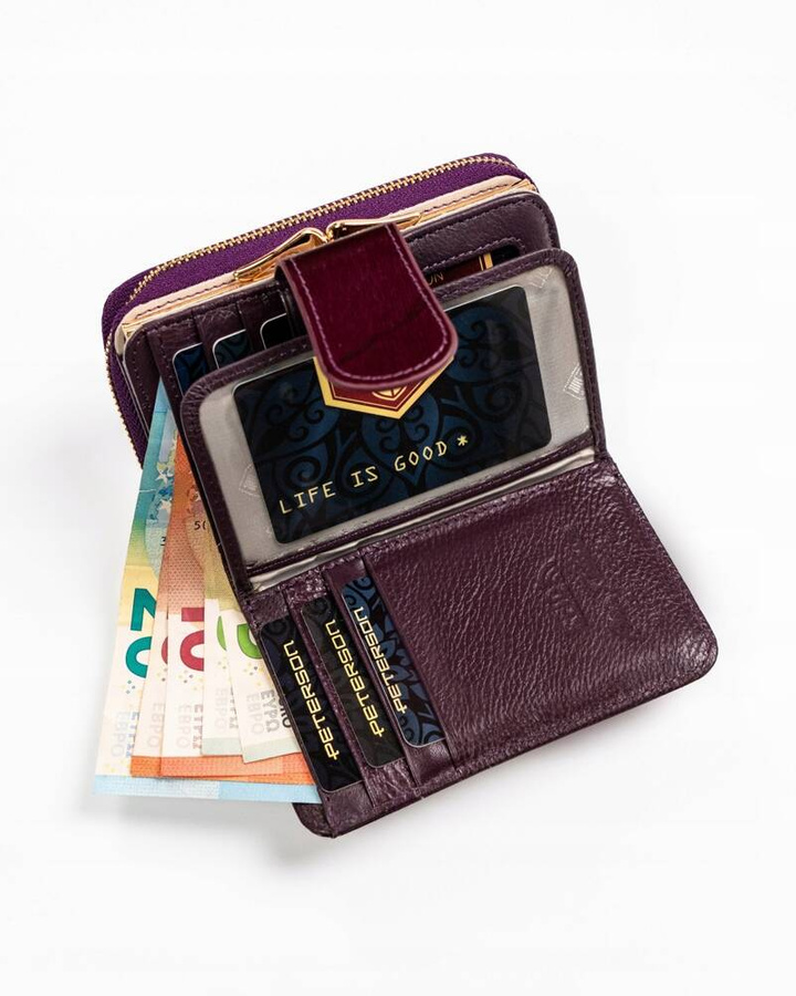 Leather wallet RFID PETERSON PTN 425214-SH