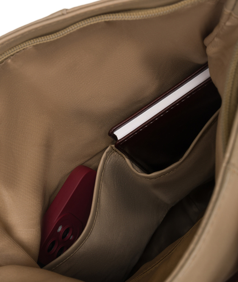 Leather bagpack PETERSON PTN PLE-369-SNC
