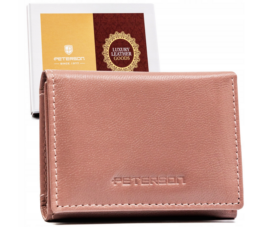 Leather wallet RFID PETERSON PTN RD-SWZX-86-GCL