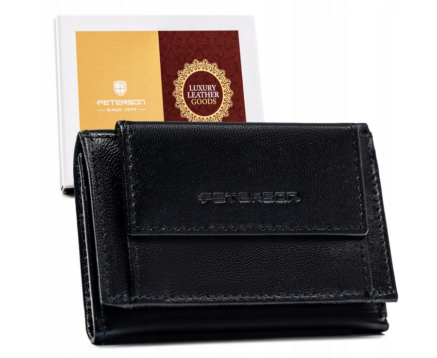 Leather wallet RFID PETERSON PTN RD-240-GCL