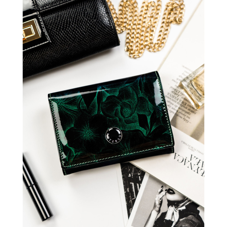 Leather and leatherette wallet RFID PETERSON PTN PS445-FDS