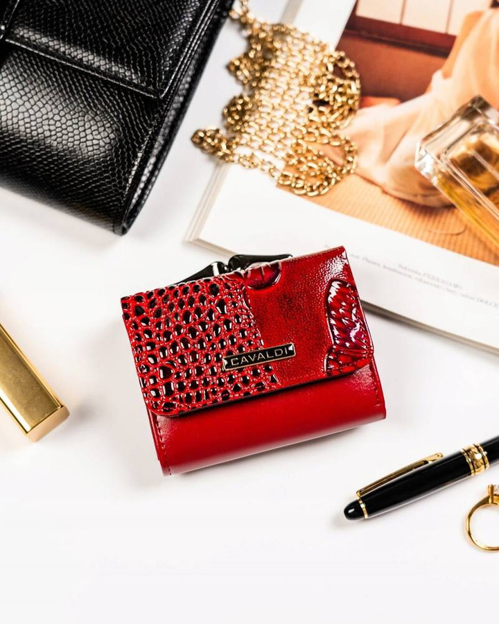 Leather & leatherette wallet RFID 4U CAVALDI PN32-BCF