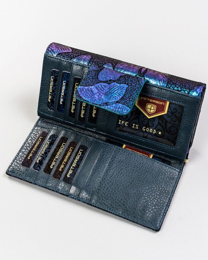 Leather wallet RFID PETERSON PTN 42100-ONBF