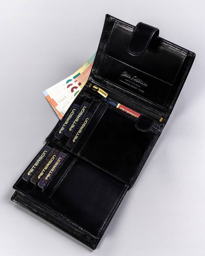 Leather wallet RFID PETERSON PTN 22311L-VT