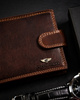 Leather wallet RFID PETERSON PTN WL-0305L-COM