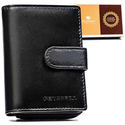 Leather wallet RFID PETERSON PTN RD-46-GCL