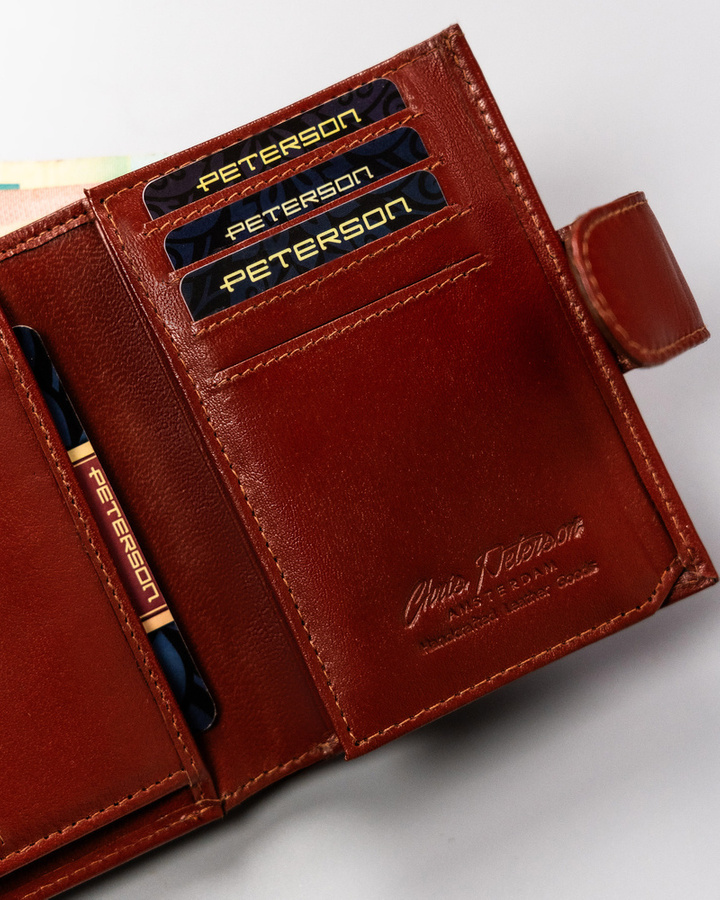 Leather's wallet RFID PETERSON PTN 2516-BO