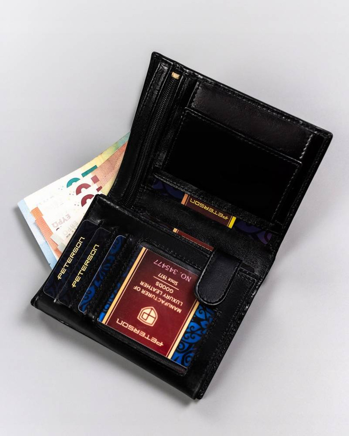 Leather wallet RFID PETERSON PTN 22308-VT