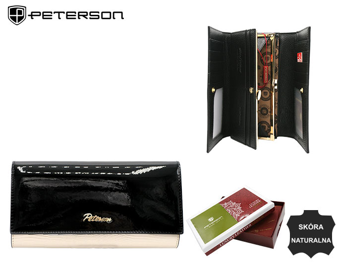 Leather wallet RFID PETERSON PTN LJ-490