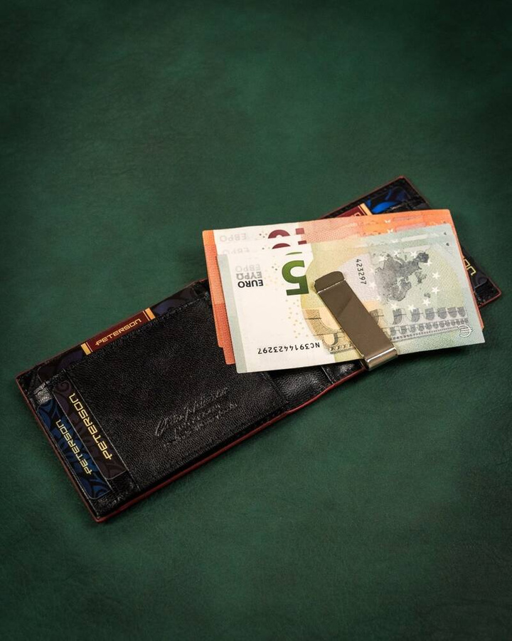 Leather wallet RFID PETERSON PTN N78-CA