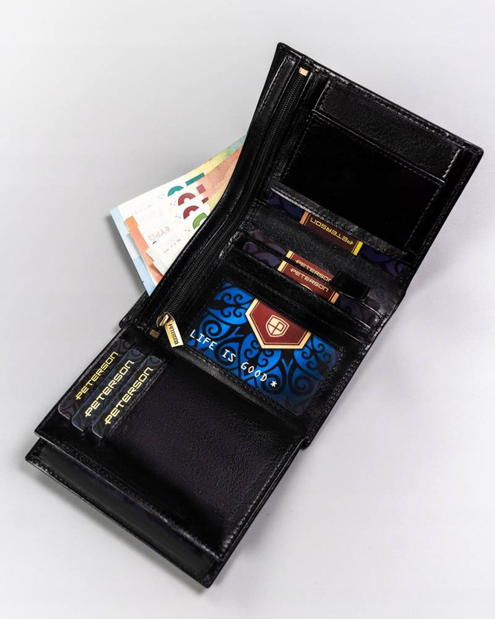 Leather wallet RFID PETERSON PTN 22308-VT