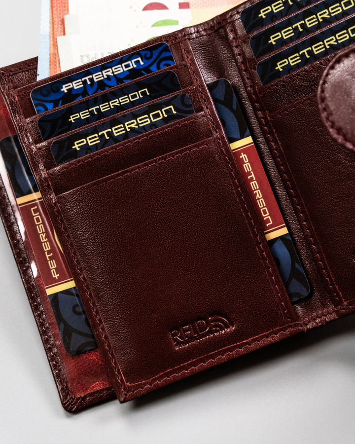 Leather's wallet RFID PETERSON PTN 70-BO