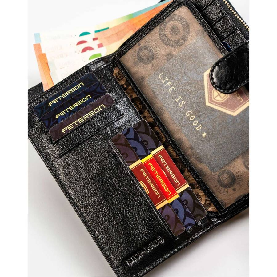 Leather wallet RFID PETERSON PTN PL-603