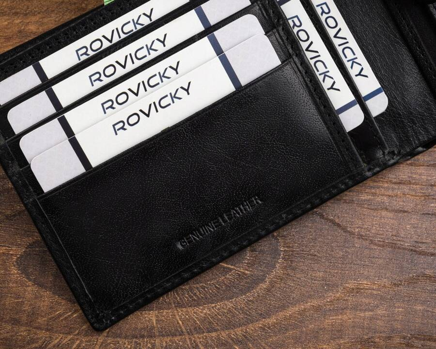 Leather wallet RFID ROVICKY CPR-2020-BAR