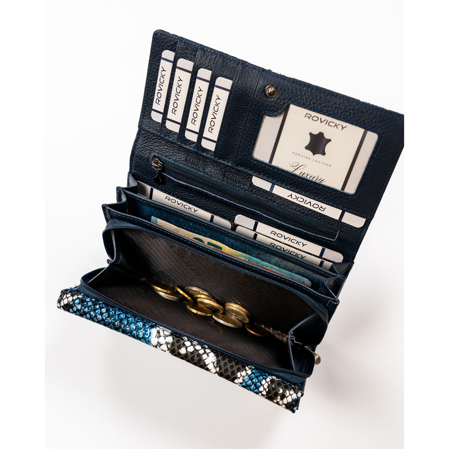 Leather wallet 4U CAVALDI PX28-DNH-BL-D.BLUE