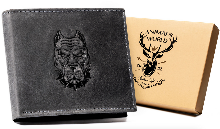 Leather wallet RFID ALWAYS WILD N992-CHM-DOG-1