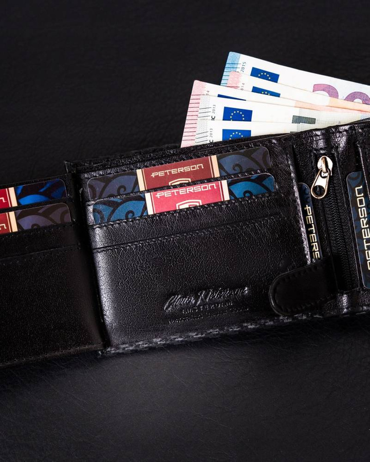 Leather wallet RFID PETERSON PTN 304 MOTO2