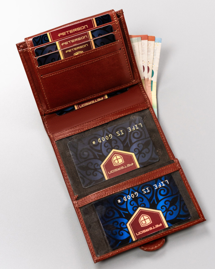 Leather's wallet RFID PETERSON PTN 2516-BO